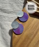 Gea Mini Argento Lilla Handpainted