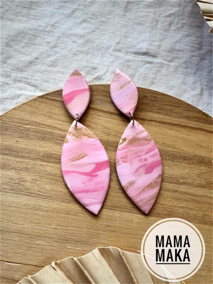 Etta Pink Marble Oro Handpainted