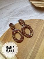 Alma Marrone Foglia Oro Handpainted