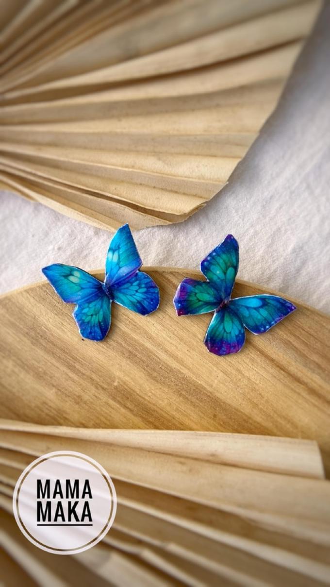 Farfalla Piccola Blu Elettrico Smeraldo