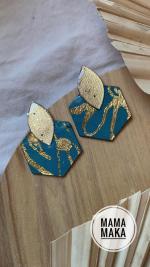 Iside Ottanio Foglia Oro Glitter Handpainted