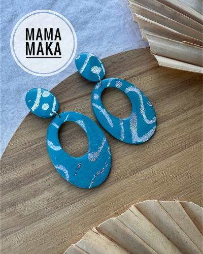 Ambra Ottanio Foglia Argento Handpainted