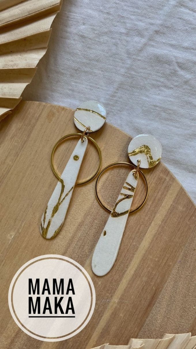 Aura Avorio Foglia Oro Handpainted