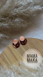 Gea Mini Cioccolato Foglia Bronzo Handpainted