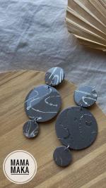 Eva Grigio Foglia Argento Handpainted