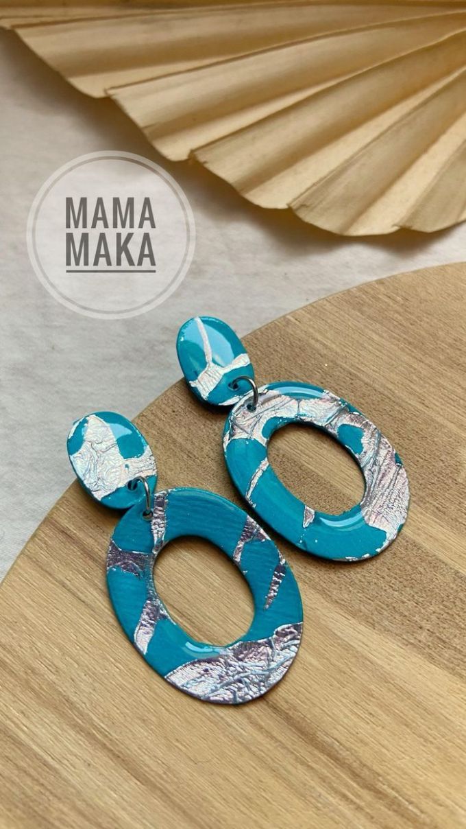 Alma Ottanio Foglia Argento Handpainted