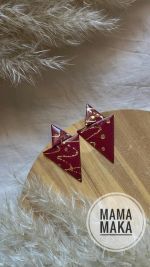 Atria Bordeaux Foglia Oro Handpainted
