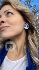 Luna Selene Foglia Oro Handpainted