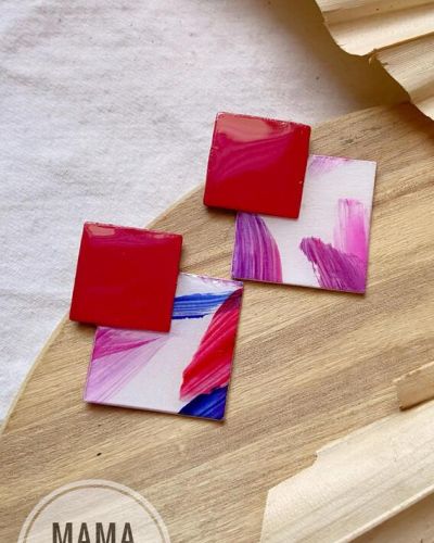 Marie Rosso Viola Handpainted