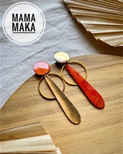 Aura Reverse Oro E Arancio Perla Handpainted