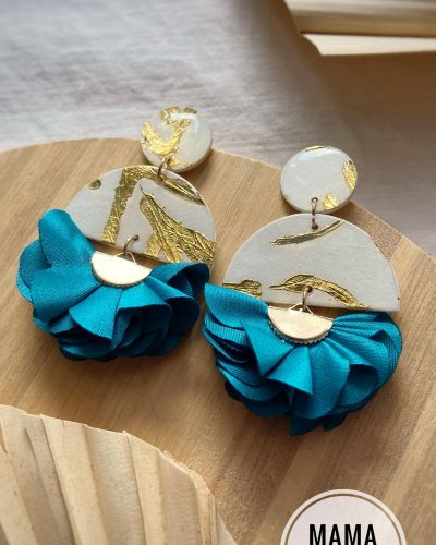 Flora Avorio Foglia Oro Handpainted