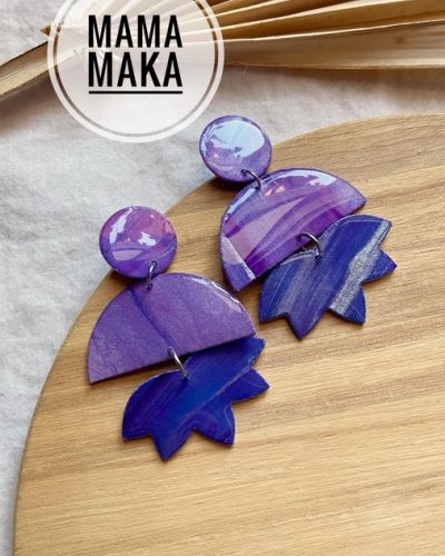 Frida Viola Blu Handpainted