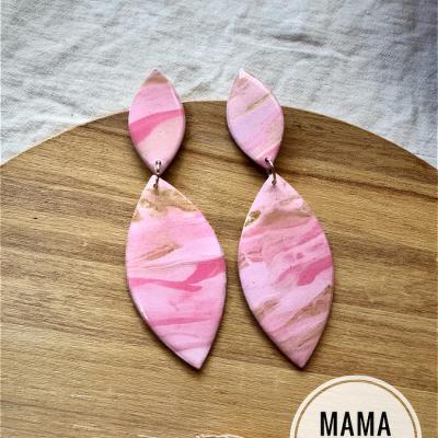 Etta Pink Marble Oro Handpainted