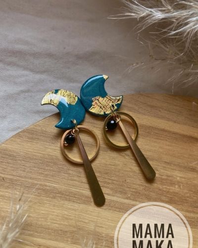 Selene Ottanio Oro Perla Nera Handpainted