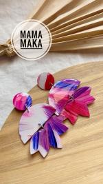 Frida Viola  Multicolor Handpainted
