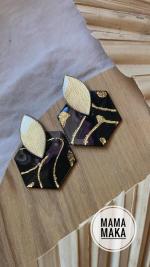 Iside Nero Foglia Oro Handpainted