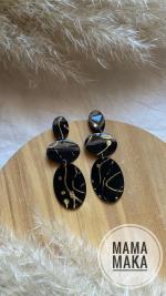 Wanda Nero Foglia Oro Handpainted