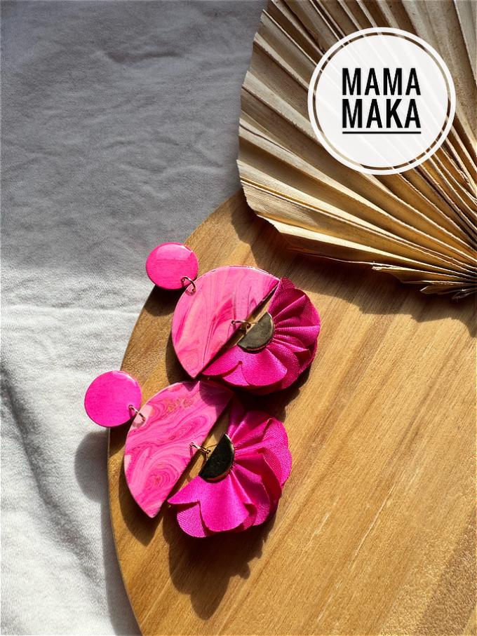Flora Fucsia Rosa Marble Handpainted
