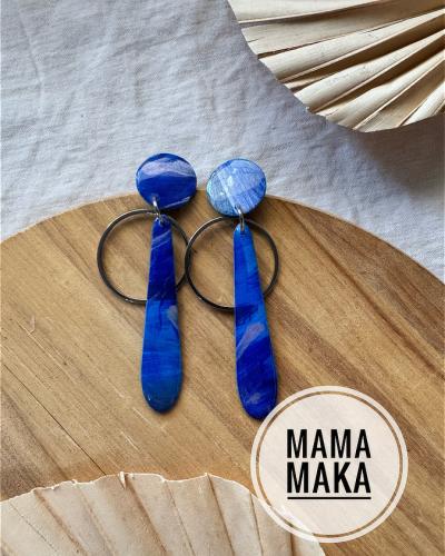 Aura Blu Argento Handpainted