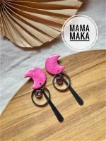 Selene Rosa Glitter Argento Handpainted