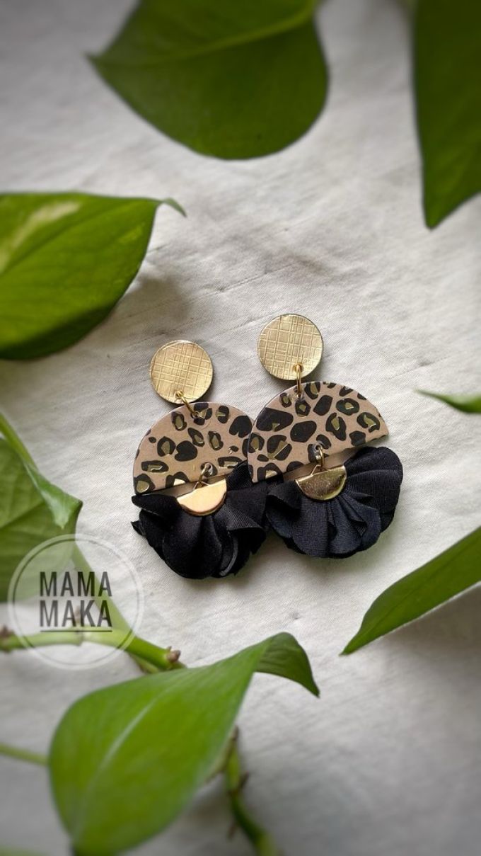 Flora Leopard Nero