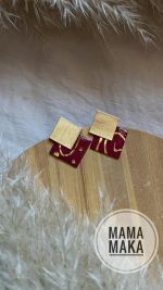 Marie Bordeaux Foglia Oro Handpainted