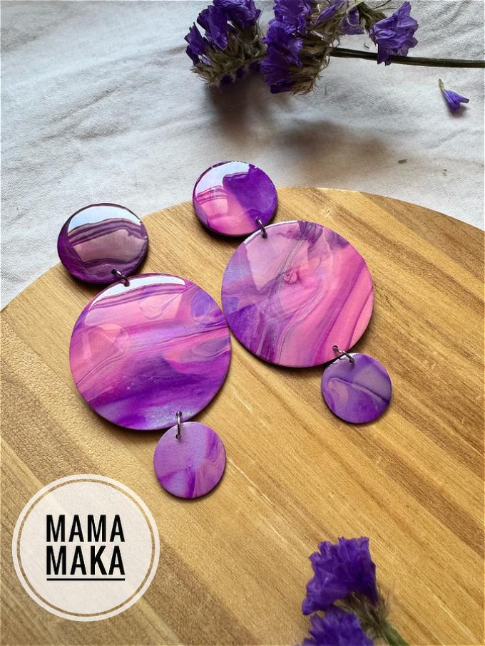 Eva Viola Rosa Fluid Handpainted