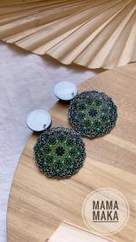 Mandala Tondo Verde Argento