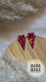 Bastet Bordeaux Foglia Oro Handpainted