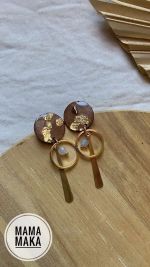 Lilith Marrone Foglia Oro Handpainted