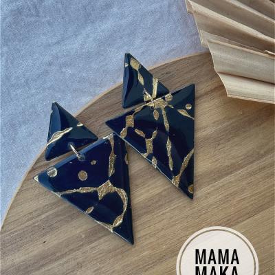Atria Nero Foglia Oro Handpainted