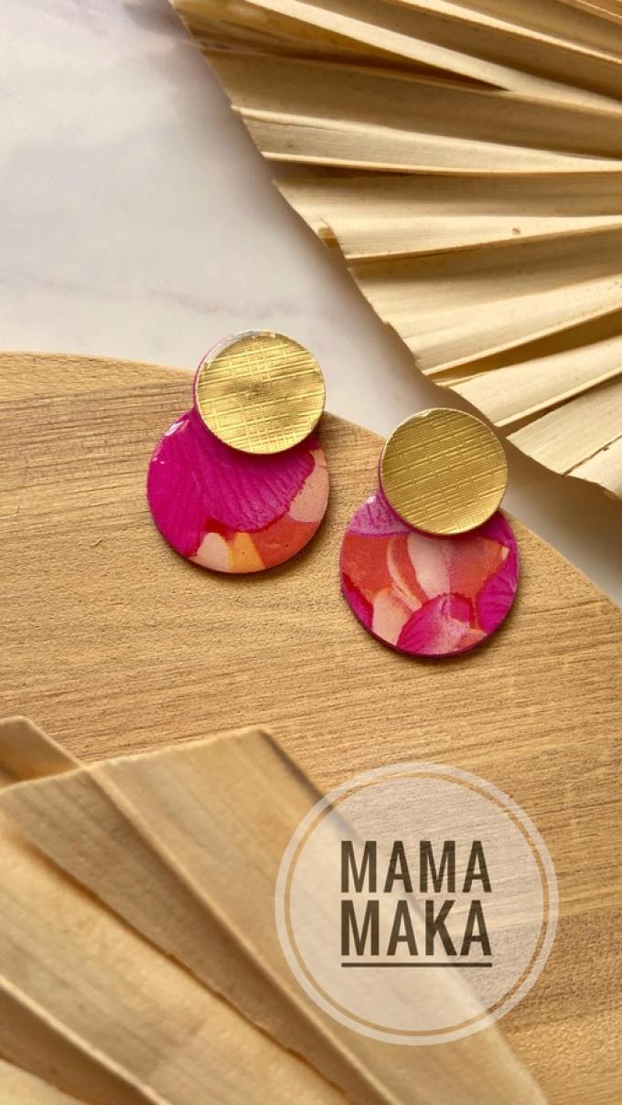 Gea Mini Fiori Fucsia Oro