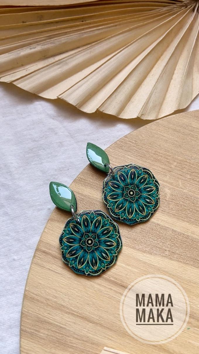 Mandala Goccia Verde