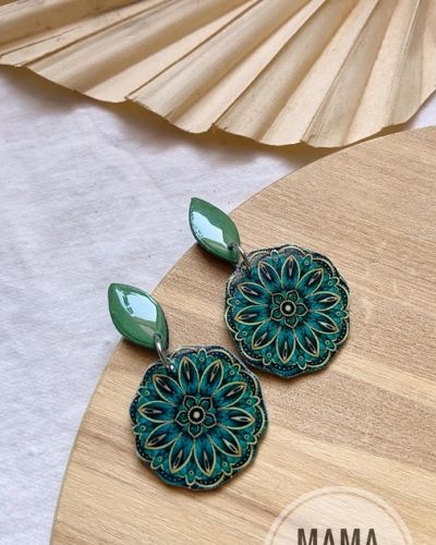 Mandala Goccia Verde