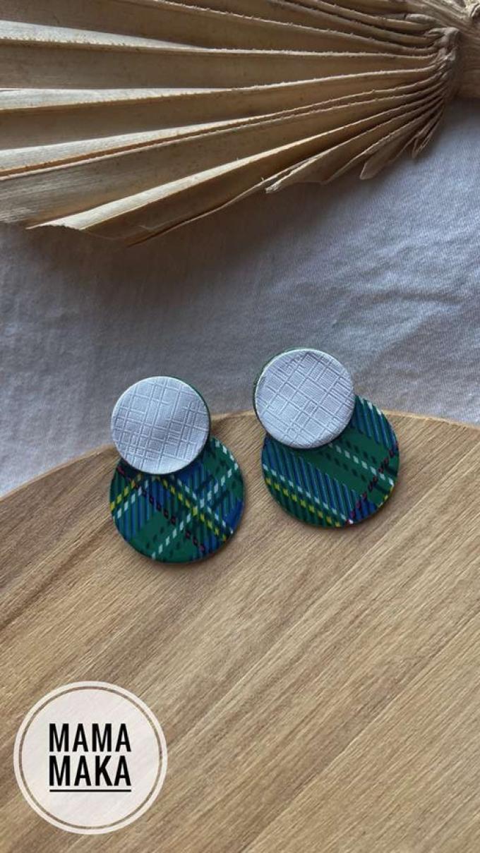 Gea Mini Tartan Verde Argento