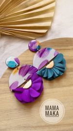Flora Viola Multicolor Handpainted