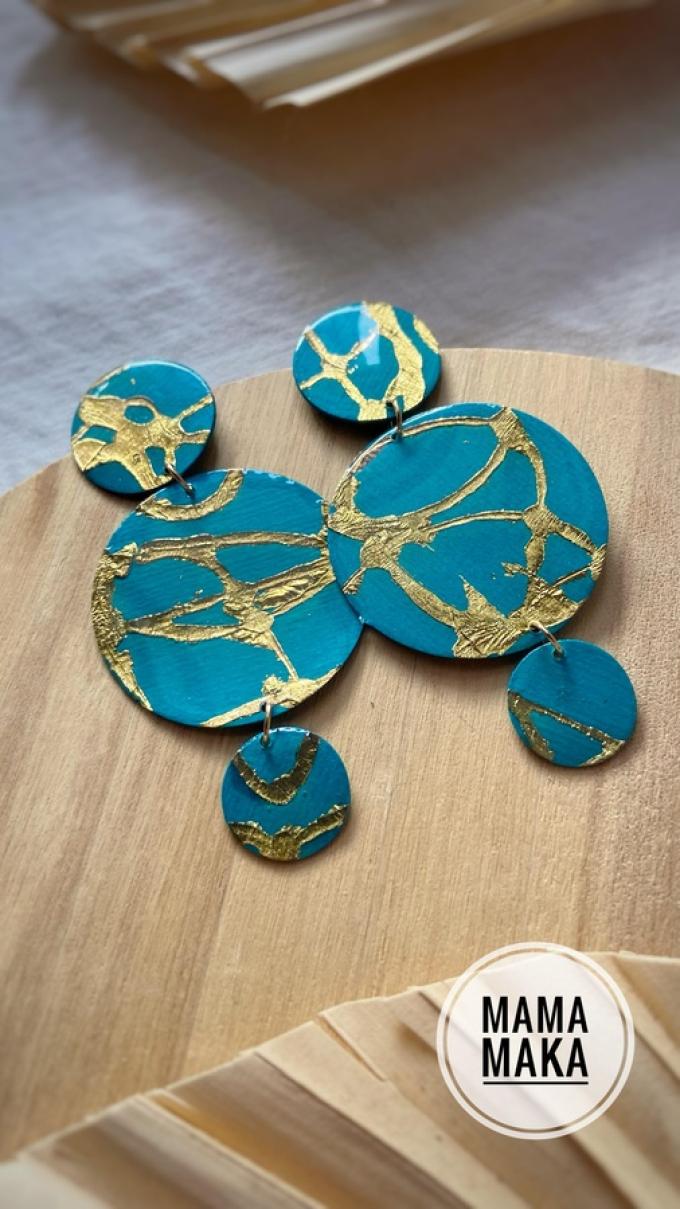 Eva Ottanio Foglia Oro Handpainted