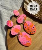 Wanda Rosa Multicolor Handpainte