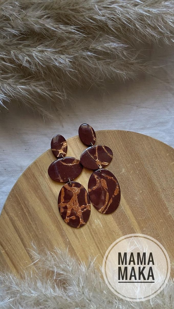 Wanda Cioccolato Foglia Bronzo Handpainted