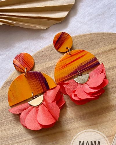 Flora Tramonto Arancione Handpainted