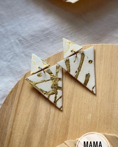 Atria Avorio Foglia Oro Handpainted