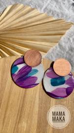 Gea Bianco e Viola Handpainted