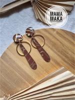 Aura Marrone Foglia Oro Handpainted