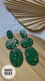 Wanda Verde Bosco Foglia Oro Handpainted