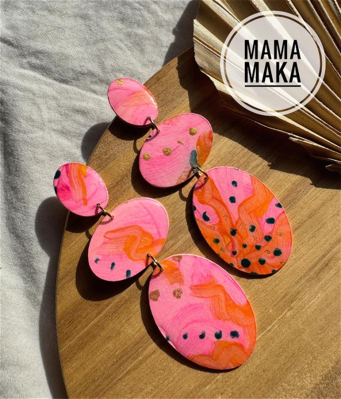Wanda Rosa Multicolor Handpainte