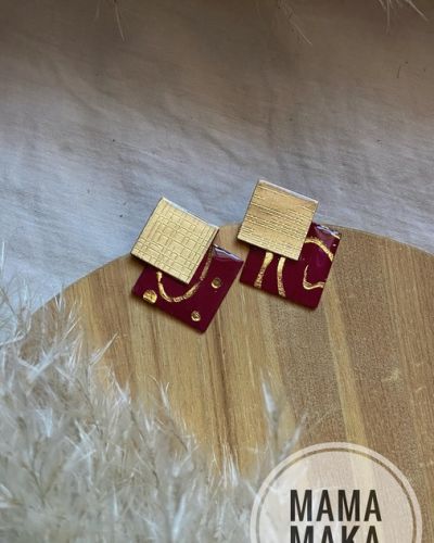 Marie Bordeaux Foglia Oro Handpainted