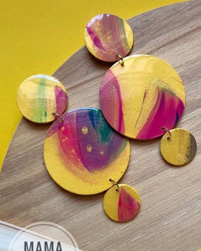 Eva Giallo Multicolor Handpainted