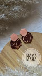Malika Cioccolato Foglia Bronzo Handpainted
