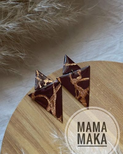 Atria Cioccolato Foglia Bronzo Handpainted